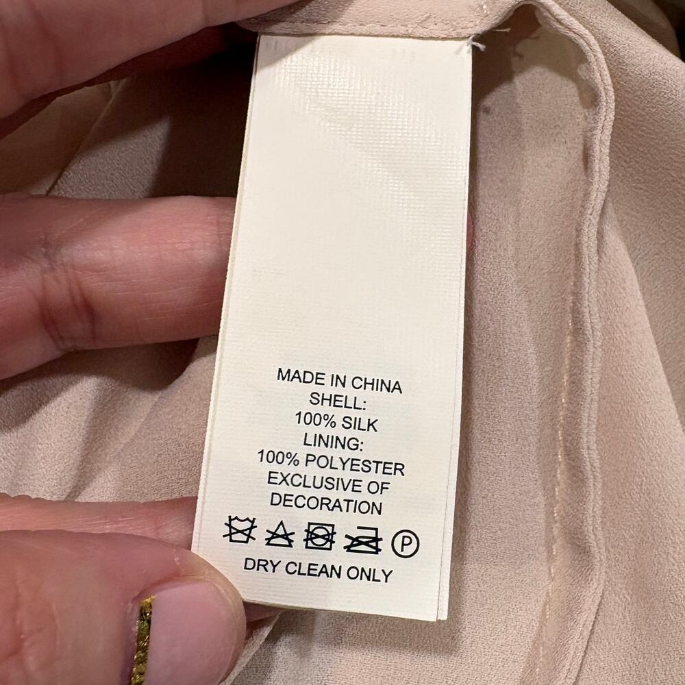 Kate Spade Size 6 Chiffon Bow Dress 100% Silk Midi Cream Black Halter Neck - Picture 6 of 15